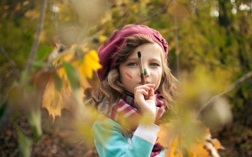 秋天的可爱儿童图片(16张)