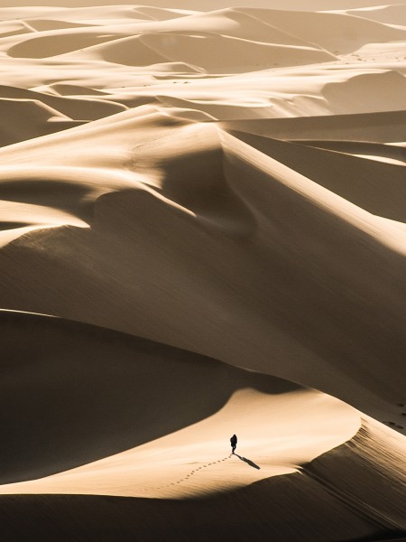 沙漠上行走的人图片(13张)