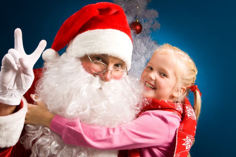 圣诞老人和可爱儿童图片(12张)