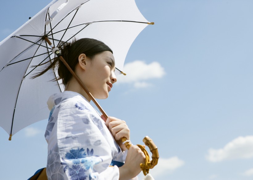 夏日里打伞的日本女人图片(22张)