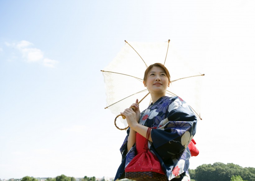 夏日里打伞的日本女人图片(22张)