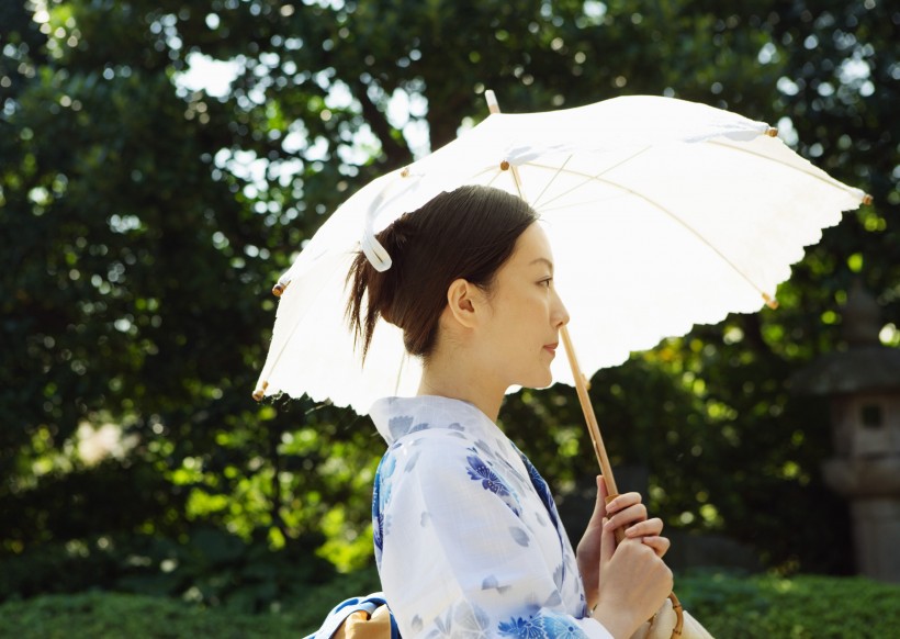 夏日里打伞的日本女人图片(22张)