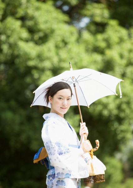 夏日里打伞的日本女人图片(22张)