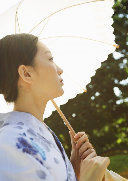 夏日里打伞的日本女人图片(22张)