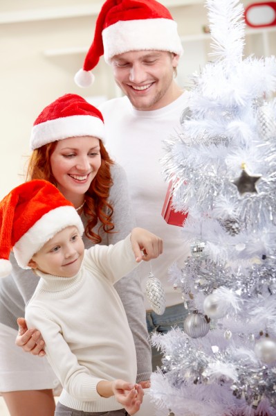 戴着圣诞帽的一家人图片(11张)