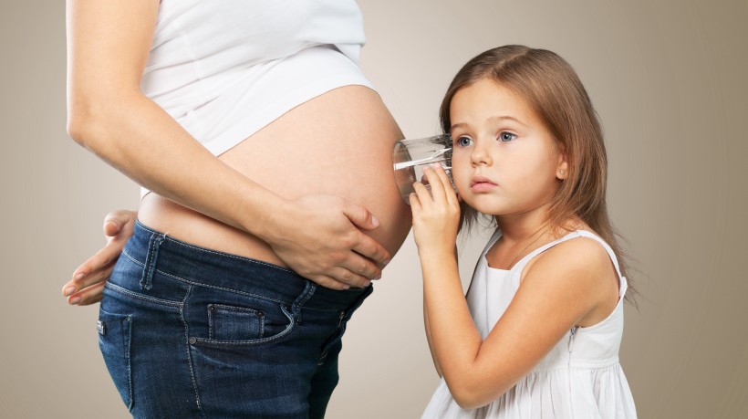 大肚子孕妇与可爱儿童图片(15张)