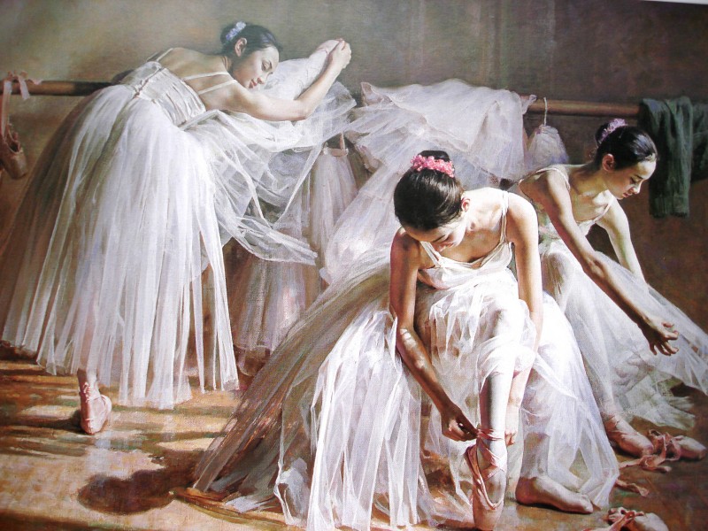 芭蕾舞者油画图片(16张)