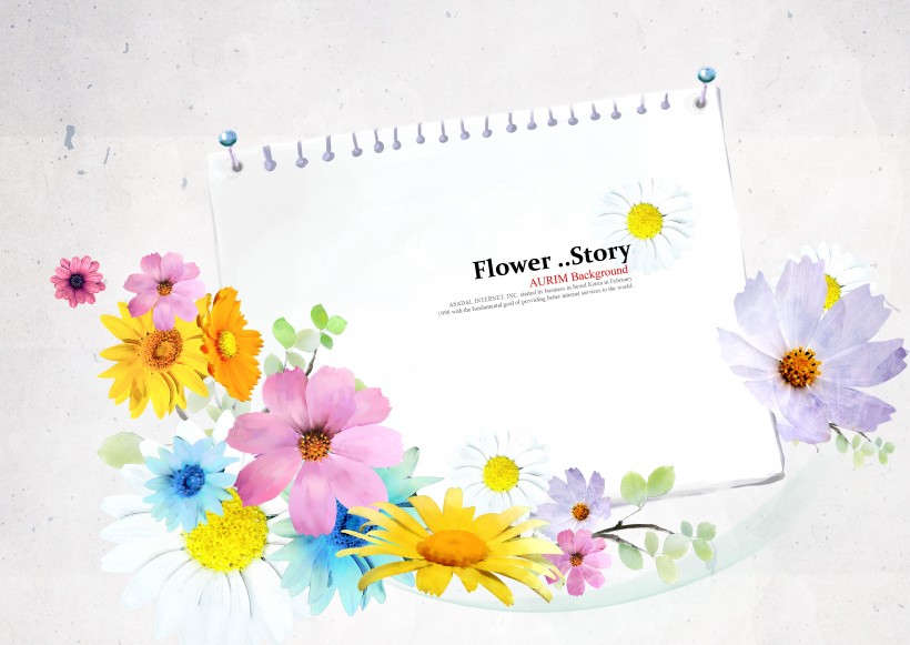 手绘花朵背景插画图片(34张)