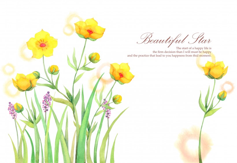 手绘花朵背景插画图片(34张)