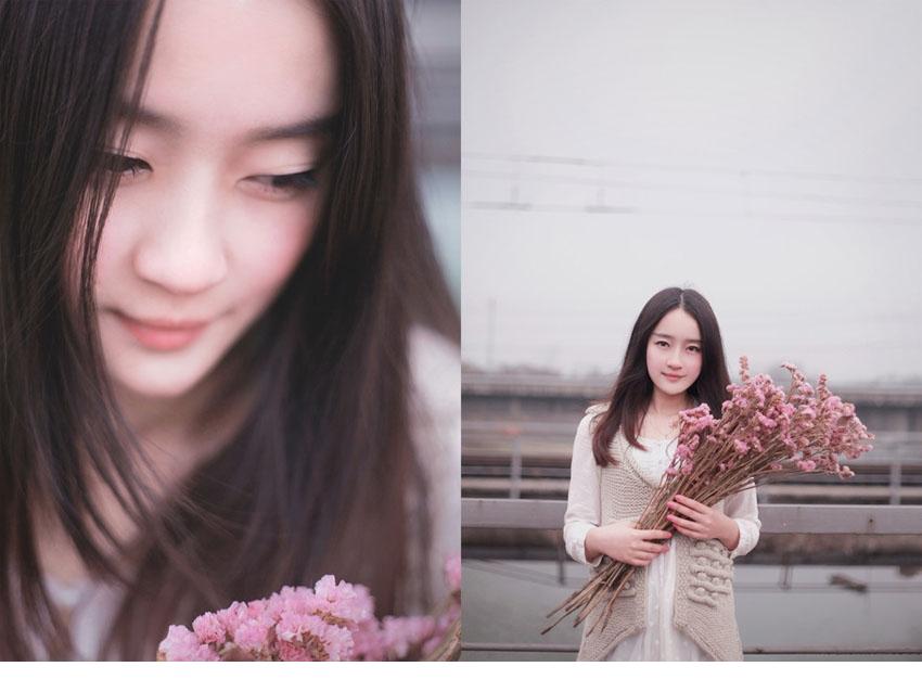 清新甜美MM恬静似繁花