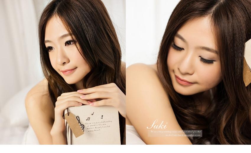 小美女模特纯白婚纱写真