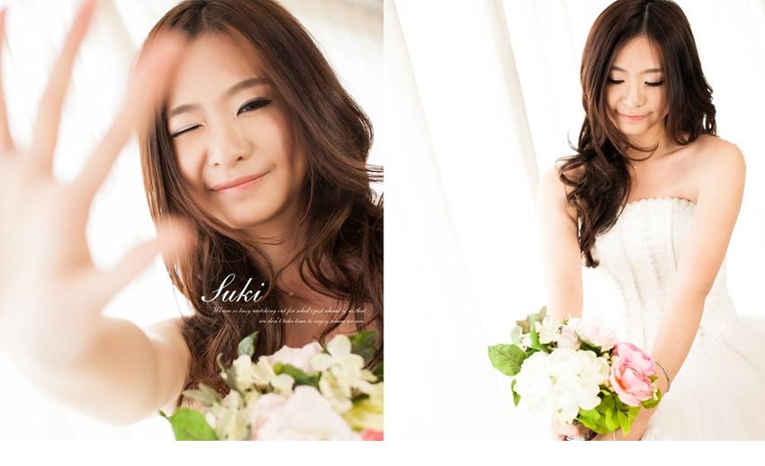 小美女模特纯白婚纱写真