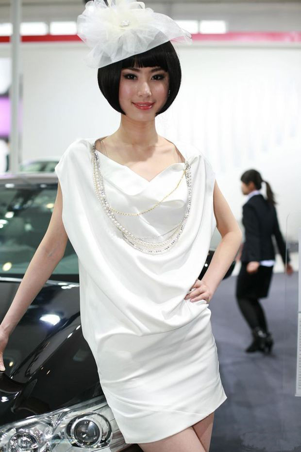 雪铁龙车展美女车模美图