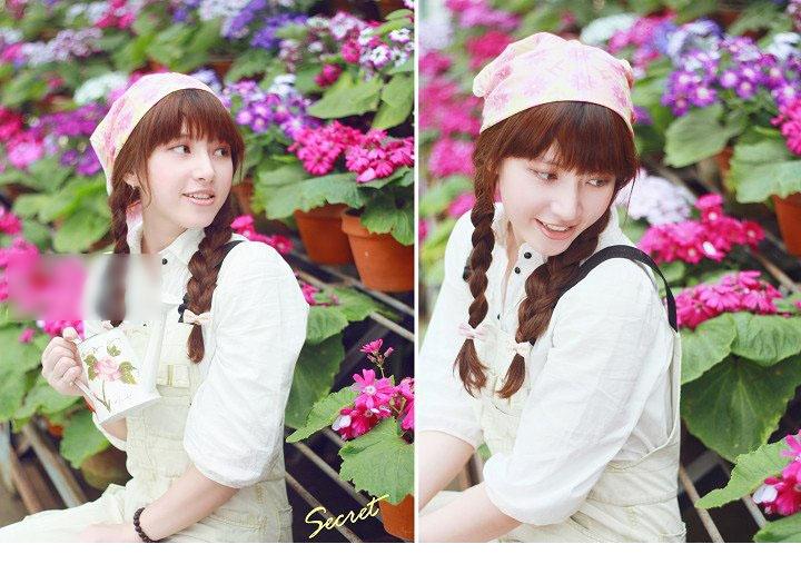 花房里清新小美人园丁