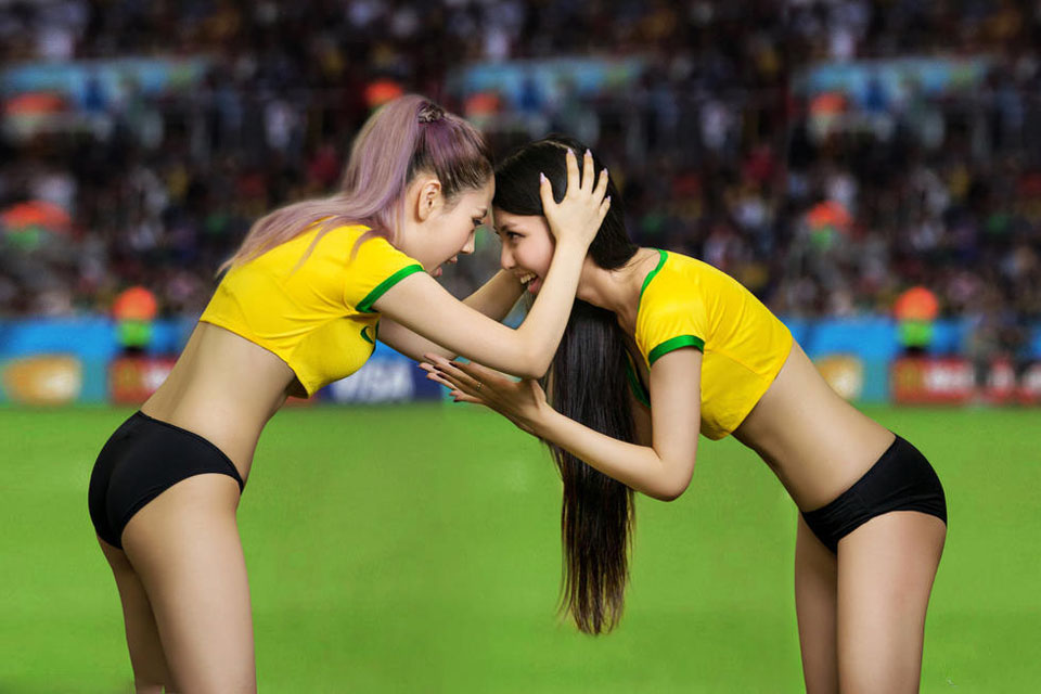 世界杯现场异域风情性感宝贝演绎经典瞬间