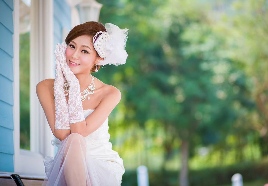 Winne清纯唯美婚纱外拍写真