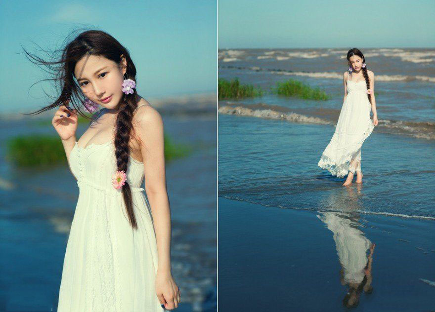长发飘飘御姐型美女
