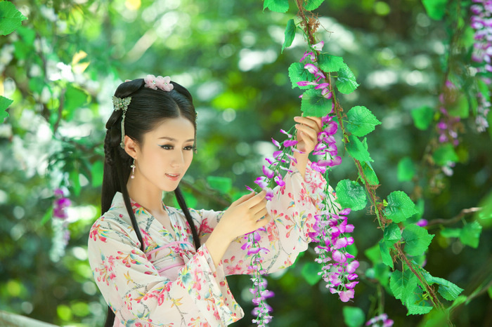 美丽的古典美女 优雅迷人
