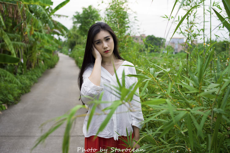 芭蕉树下的靓丽风景