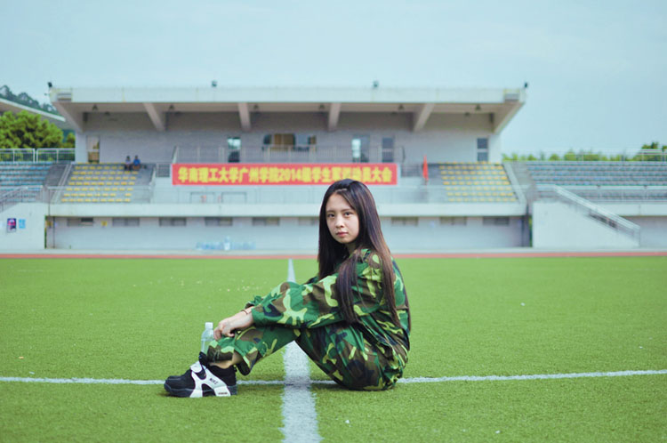 清纯可爱的军训女神