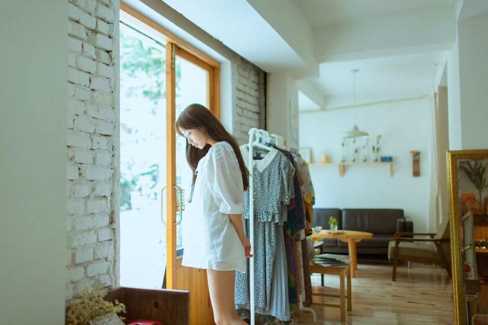 居家少女的的唯美