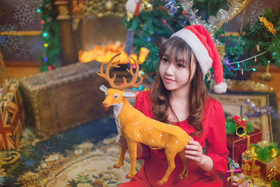 小鹿姑娘的唯美圣诞