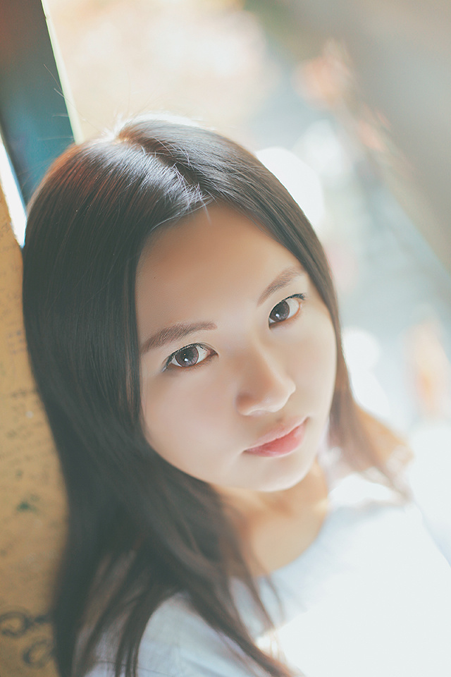 甜美姑娘的可爱面容