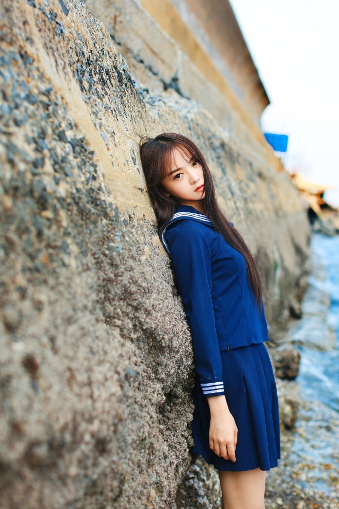 泳衣少女海边的放纵