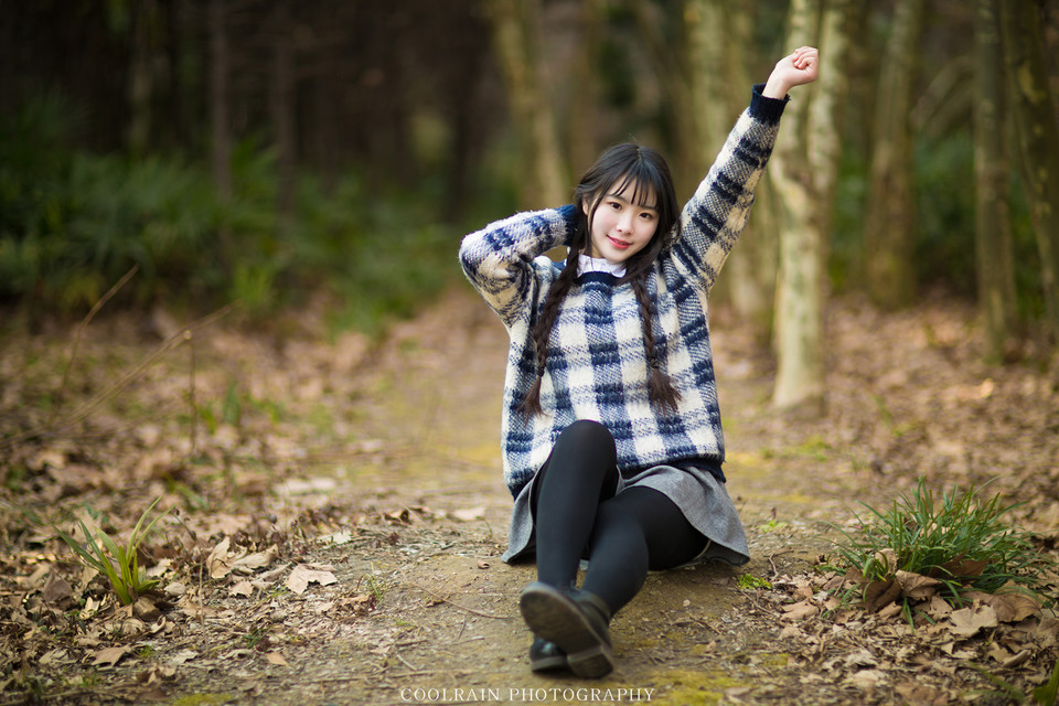 小清新美女森林阳光唯美写真