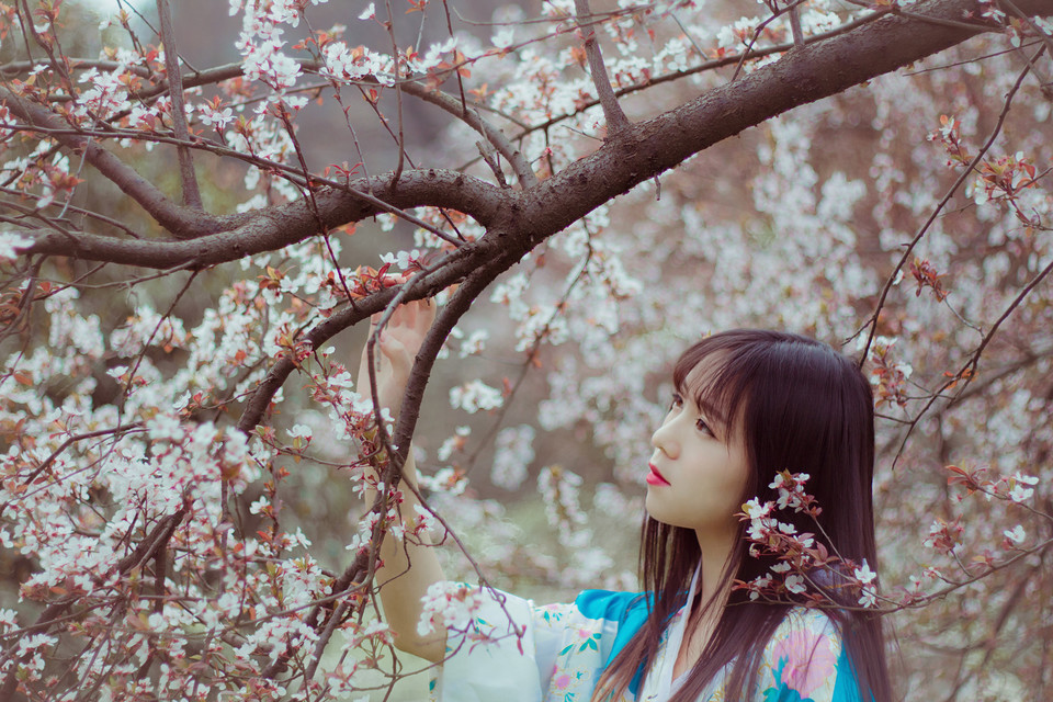 清纯美女风暖花开和服唯美