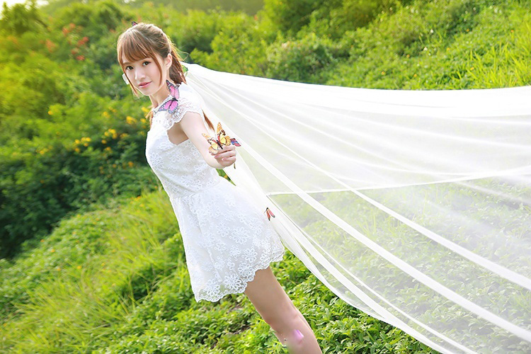 蝴蝶女孩清新大自然写真
