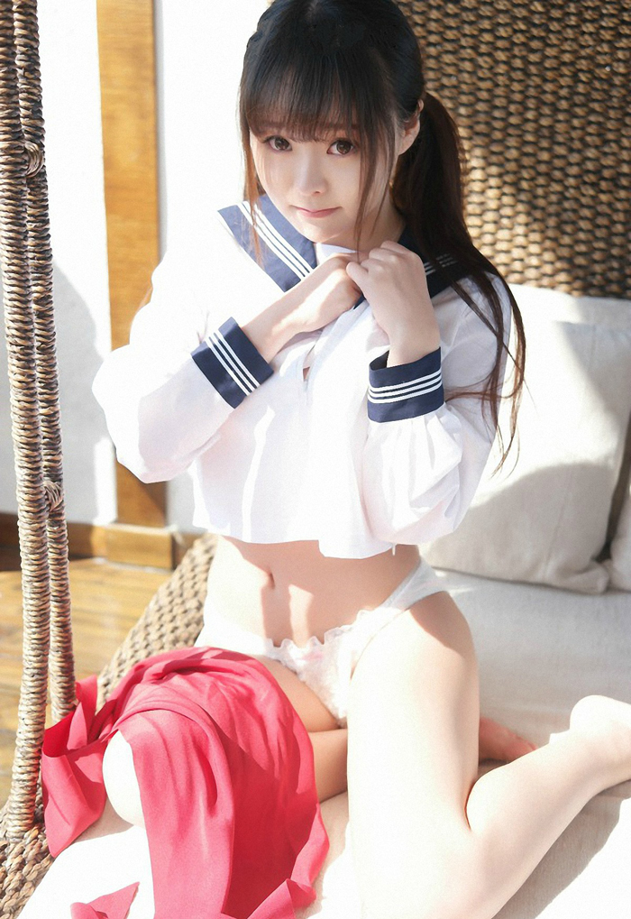 性感美女柳侑绮cosplay学生装