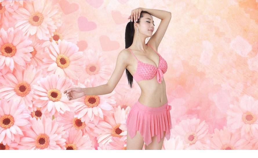 艾尚真清凉比基尼写真美胸勾人