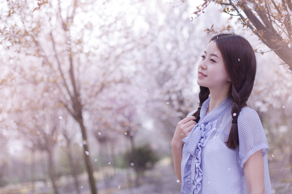 樱花树下的纯情少女