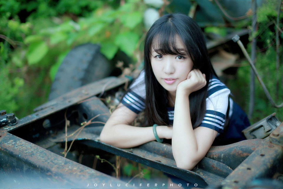 清新校服女生的清凉夏日