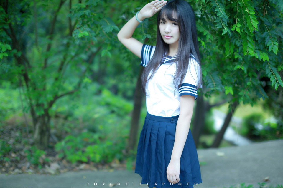 清新校服女生的清凉夏日