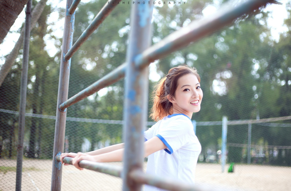 校园活力女孩的一天