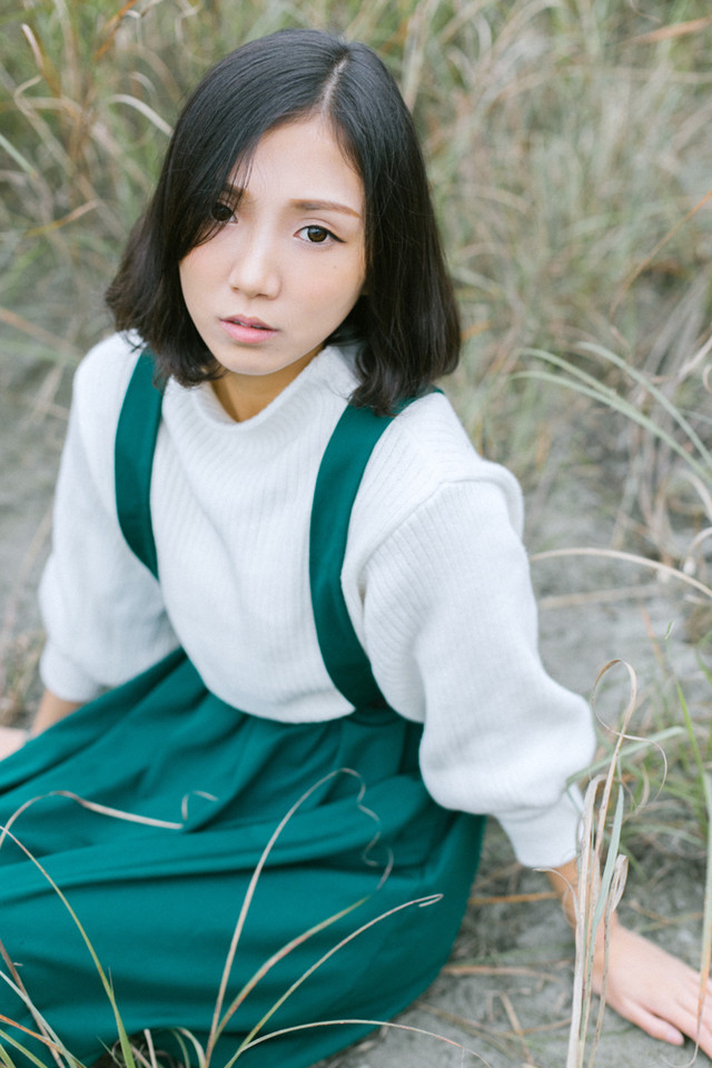 日系美女绿衣唯美