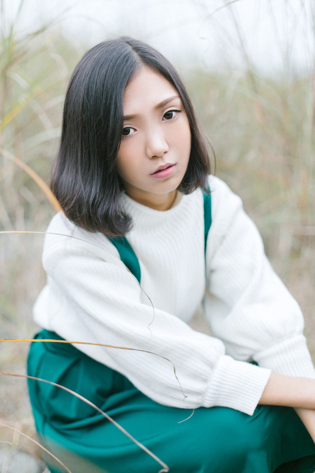 日系美女绿衣唯美