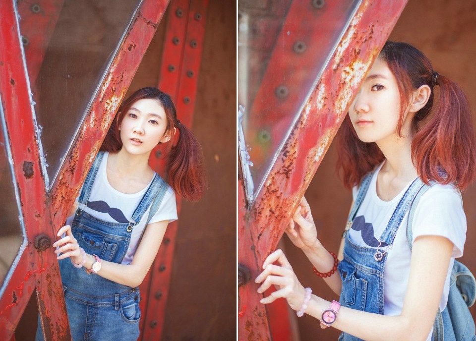 青春马尾美女活力十足