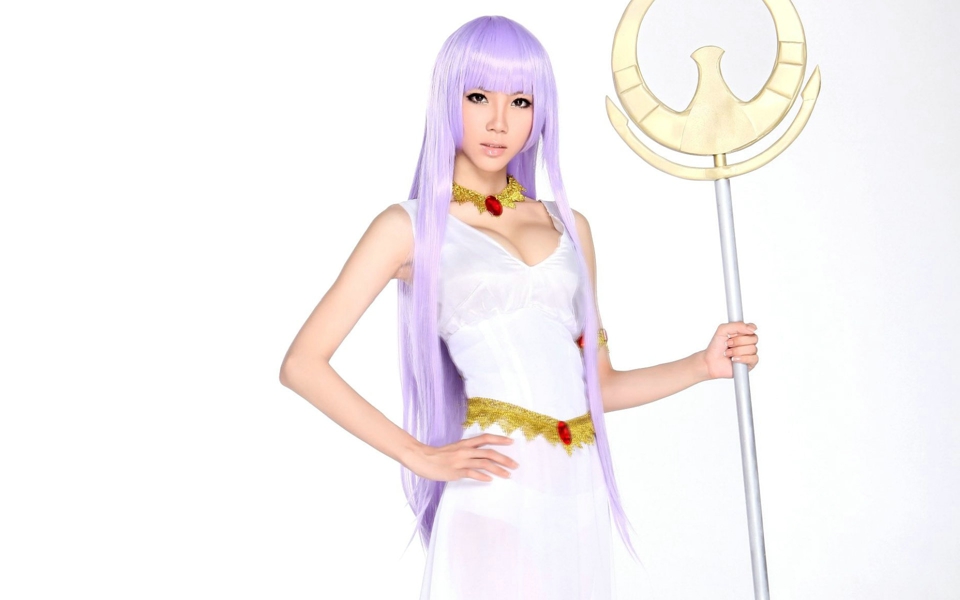 宅男女神叶梓萱cosplay雅典娜