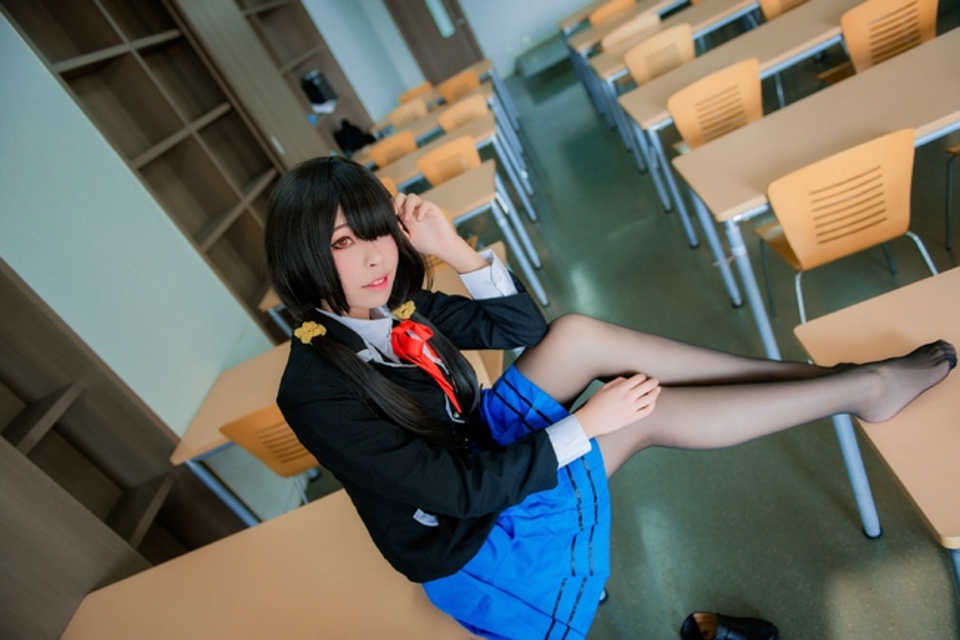 时崎狂三黑丝校服唯美cosplay