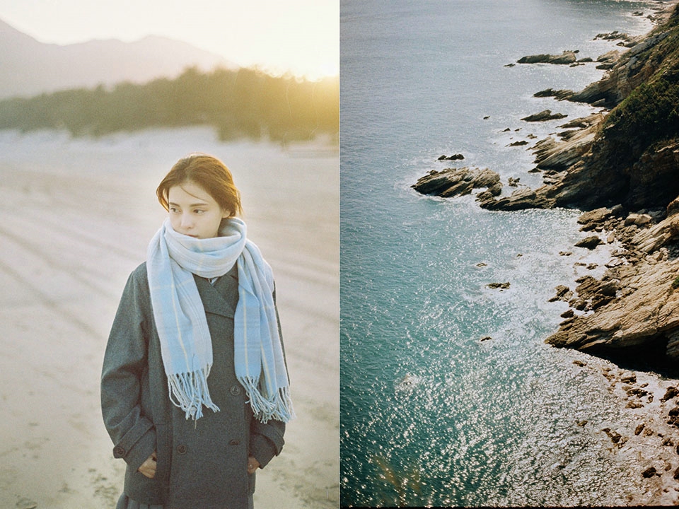 校园制服女生海边清新安静唯美写真