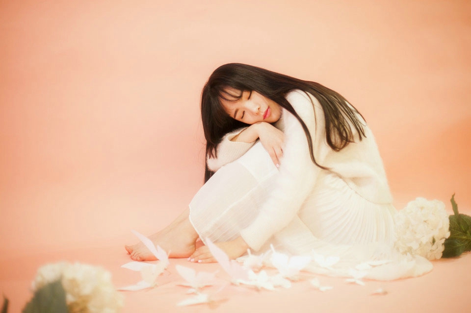 甜美可爱女生浪漫粉色世界蝴蝶梦