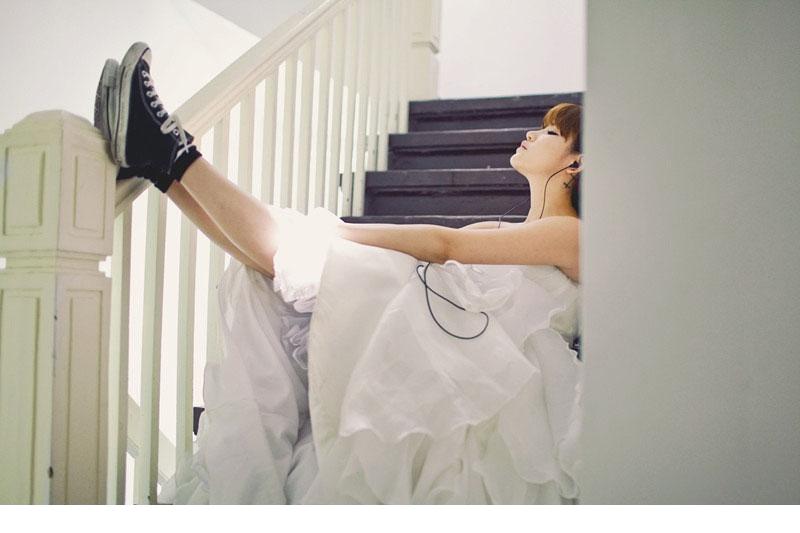 个性小新娘唯美另类婚纱照