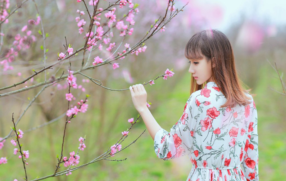 樱花少女初春唯美写真甜美可人