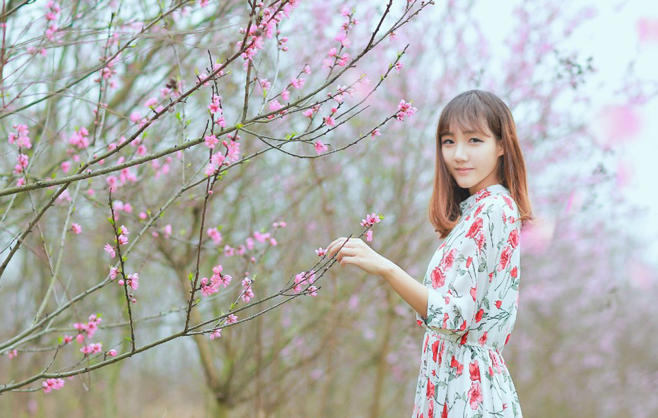 樱花少女初春唯美写真甜美可人