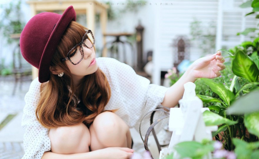 清新可爱小妹甜美的浪漫午后休闲时光