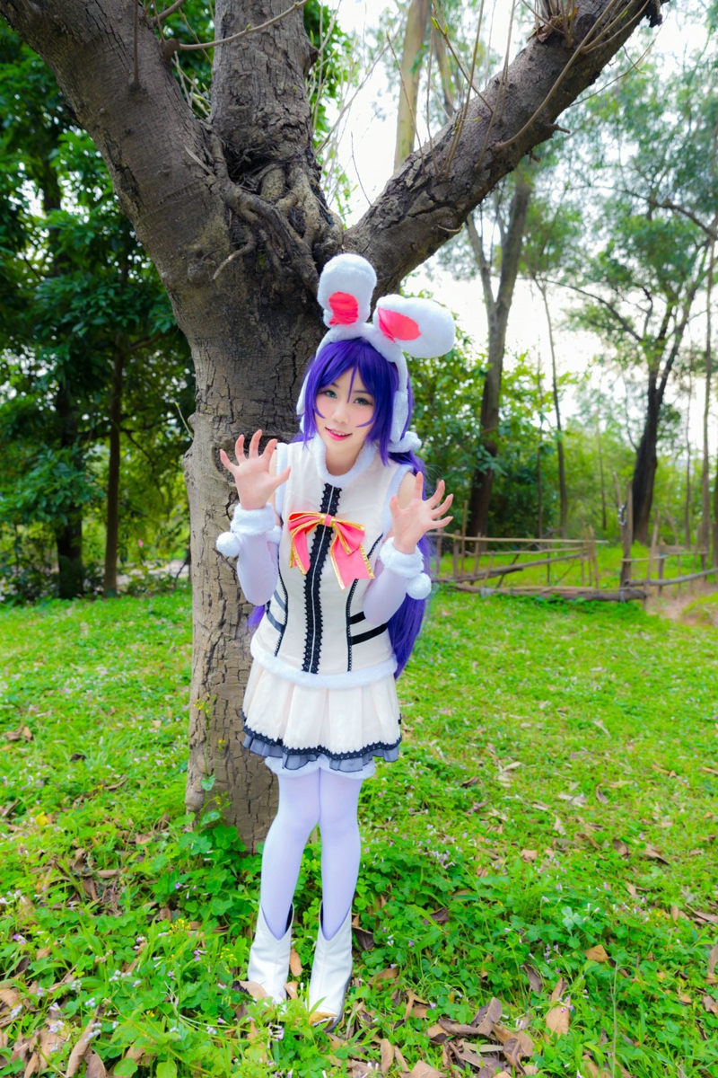 LoveLive猫扑性爱少女东条希兔子卡牌觉醒cos