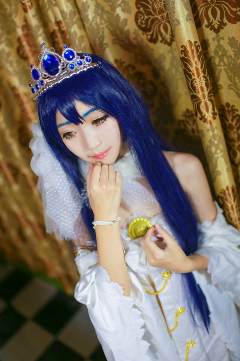 婚纱美女园田海未乱欲同人花嫁cos